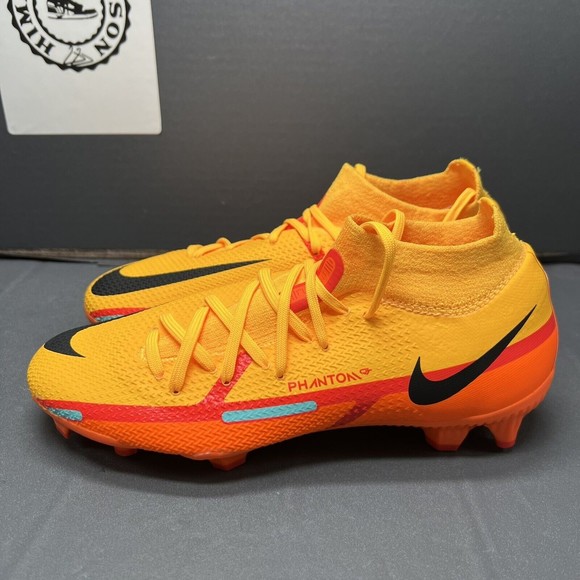 NIKE Phantom GT2 Pro DF FG ‘Laser Orange Bright Crimson’ DC0759-808 Men Sz 4 NEW - Picture 1 of 14